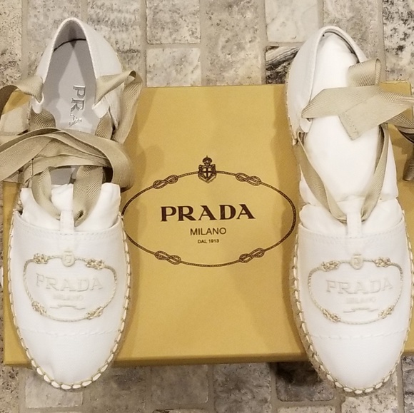 🚫SOLD❌AUTHENTIC PRADA LACE-UP ESPADRILLES - Picture 2 of 5